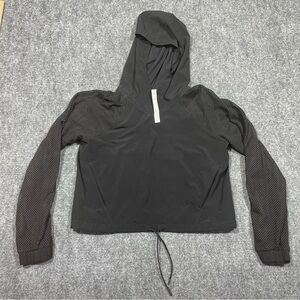 Lululemon Athletica Black Hoodie with Mesh Sleeves